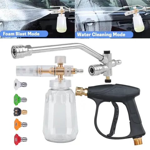 Foam Cannon for Pressure Washer Kit with Foam Cannon Dual Connector Accessory Pressure Washer Gun for Car Washing and Cleaning