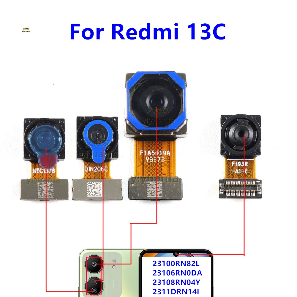 Front Rear Back Camera For Xiaomi Redmi 13C Facing Camera Module Flex Cable Replacement Spare Parts
Front Rear Back Camera For Xiaomi Redmi 13C Facing Camera Module Flex Cable Replacement Spare Parts