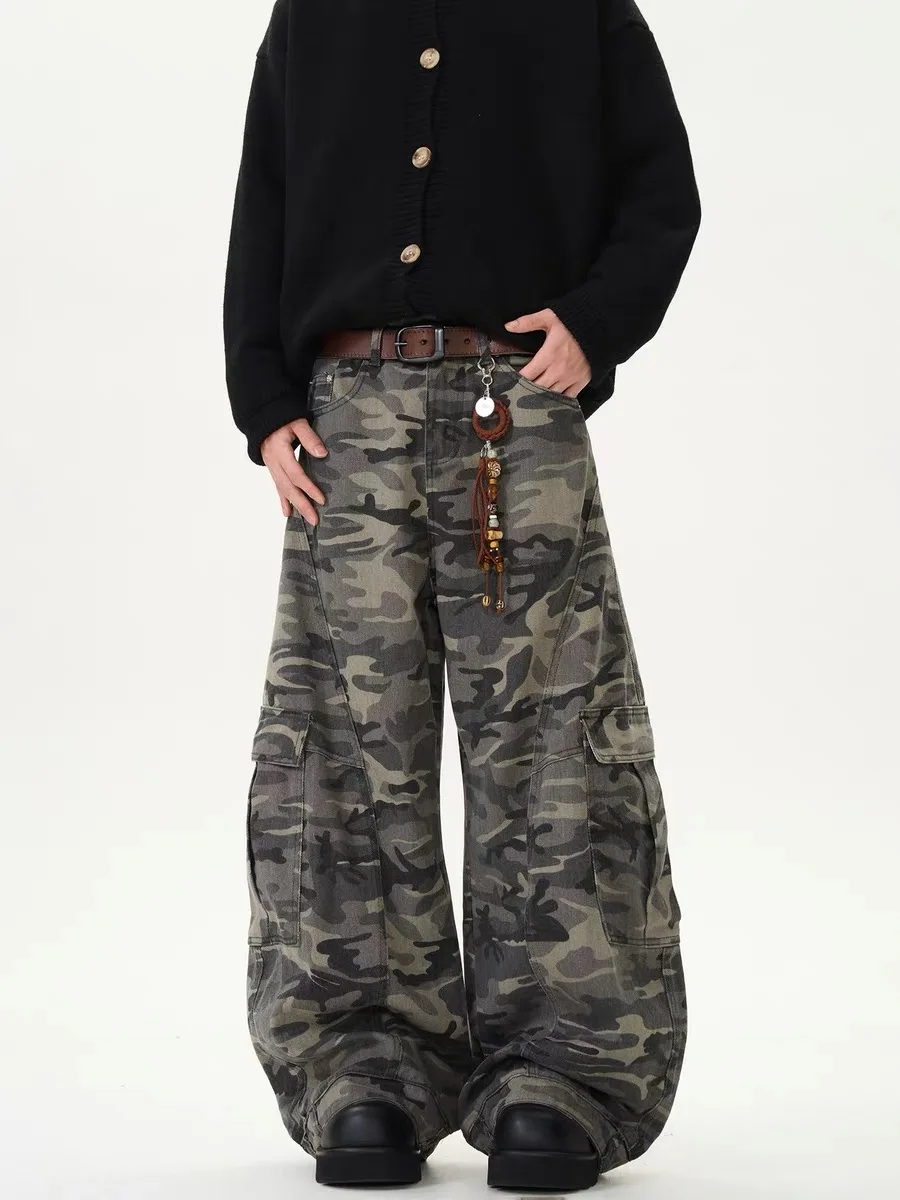 American Retro Camouflage Wide Leg Workwear Pants Loose Fit Design Sense Knife Jeans for Men And Women Casual Youth Sle
American Retro Camouflage Wide Leg Workwear Pants Loose Fit Design Sense Knife Jeans for Men And Women Casual Youth Sle