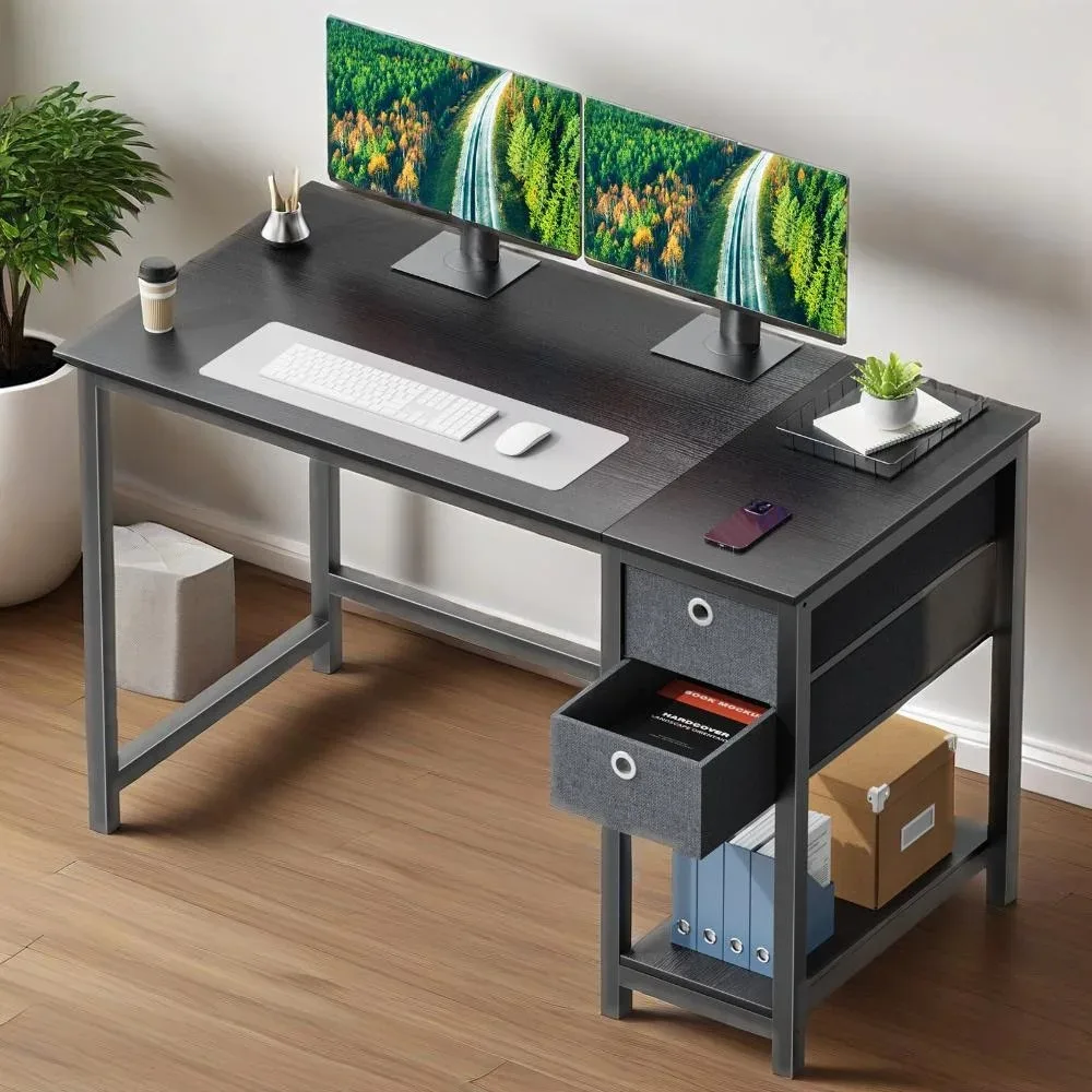 47 Inch Computer Desk with Storage Drawers, Small Office Desk Modern Simple Study Writing Table for Home,Black
47 Inch Computer Desk with Storage Drawers, Small Office Desk Modern Simple Study Writing Table for Home,Black