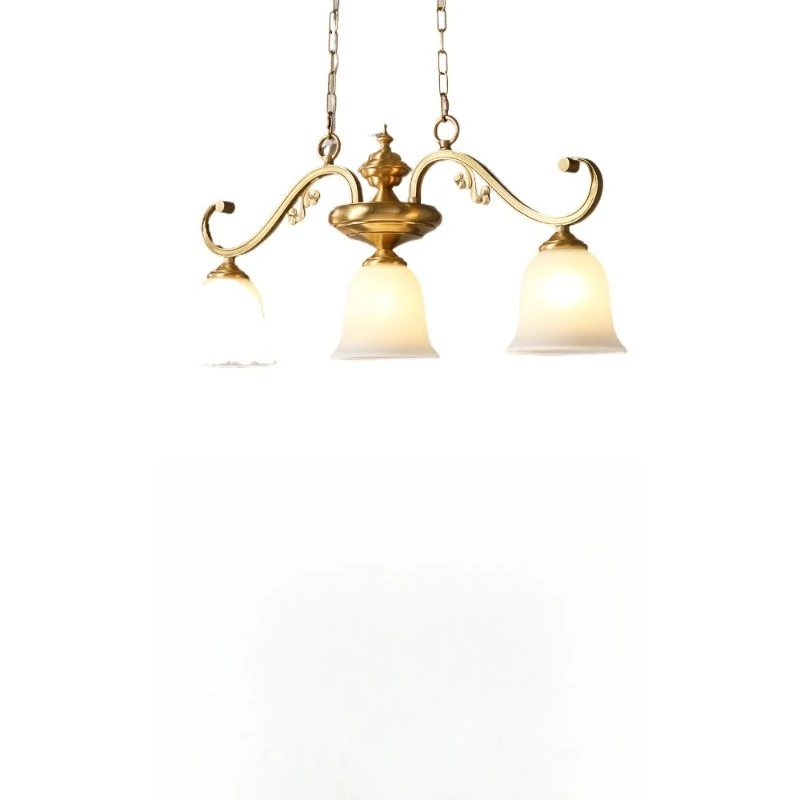 Restaurant chandelier French American retro long dining table lamp, living room bar light luxury copper lamp
Restaurant chandelier French American retro long dining table lamp, living room bar light luxury copper lamp