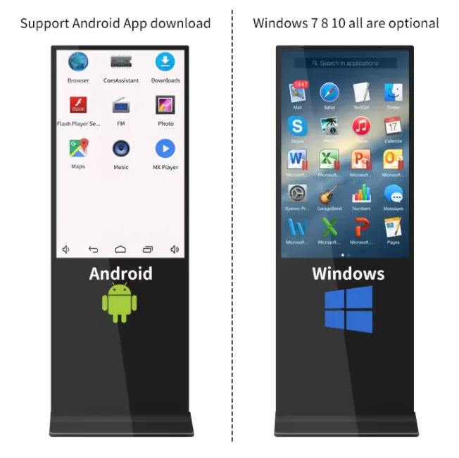 Android Крытый интерактивный сенсорный экран ЖК-киоск с питанием от батареи цифровой вывески напольная подставка для использования в аэропорту и метро на открытом воздухе
Android Крытый интерактивный сенсорный экран ЖК-киоск с питанием от батареи цифровой вывески напольная подставка для использования в аэропорту и метро на открытом воздухе