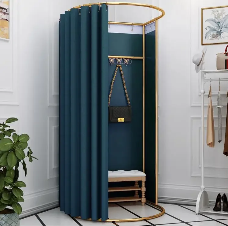 Temporary movable fitting room track clothing store landing convenient outdoor changing room display curtain
Temporary movable fitting room track clothing store landing convenient outdoor changing room display curtain
