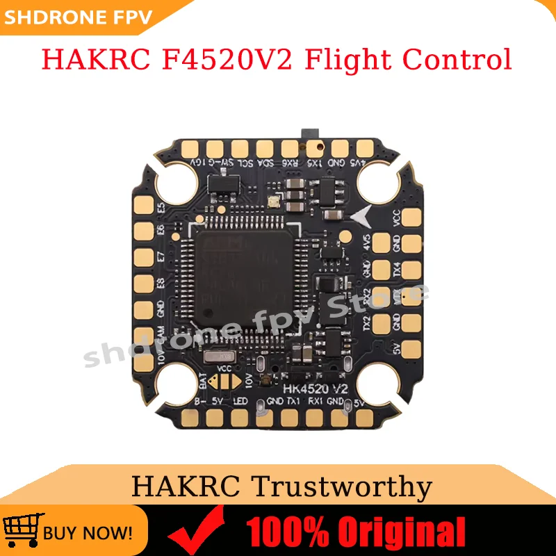 HAKRC F4520V2 Mini Flight Controller STM32F405RET6 CPU Built-in Barometer BEC for FPV ixed-Wing UAVs
HAKRC F4520V2 Mini Flight Controller STM32F405RET6 CPU Built-in Barometer BEC for FPV ixed-Wing UAVs