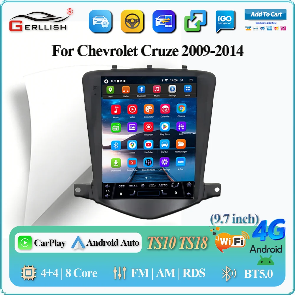 9.7' Android 13 Car Radio Player with GPS Navigation System for Chevrolet Cruze 2009-2014 - Multimedia Entertainment
9.7' Android 13 Car Radio Player with GPS Navigation System for Chevrolet Cruze 2009-2014 - Multimedia Entertainment