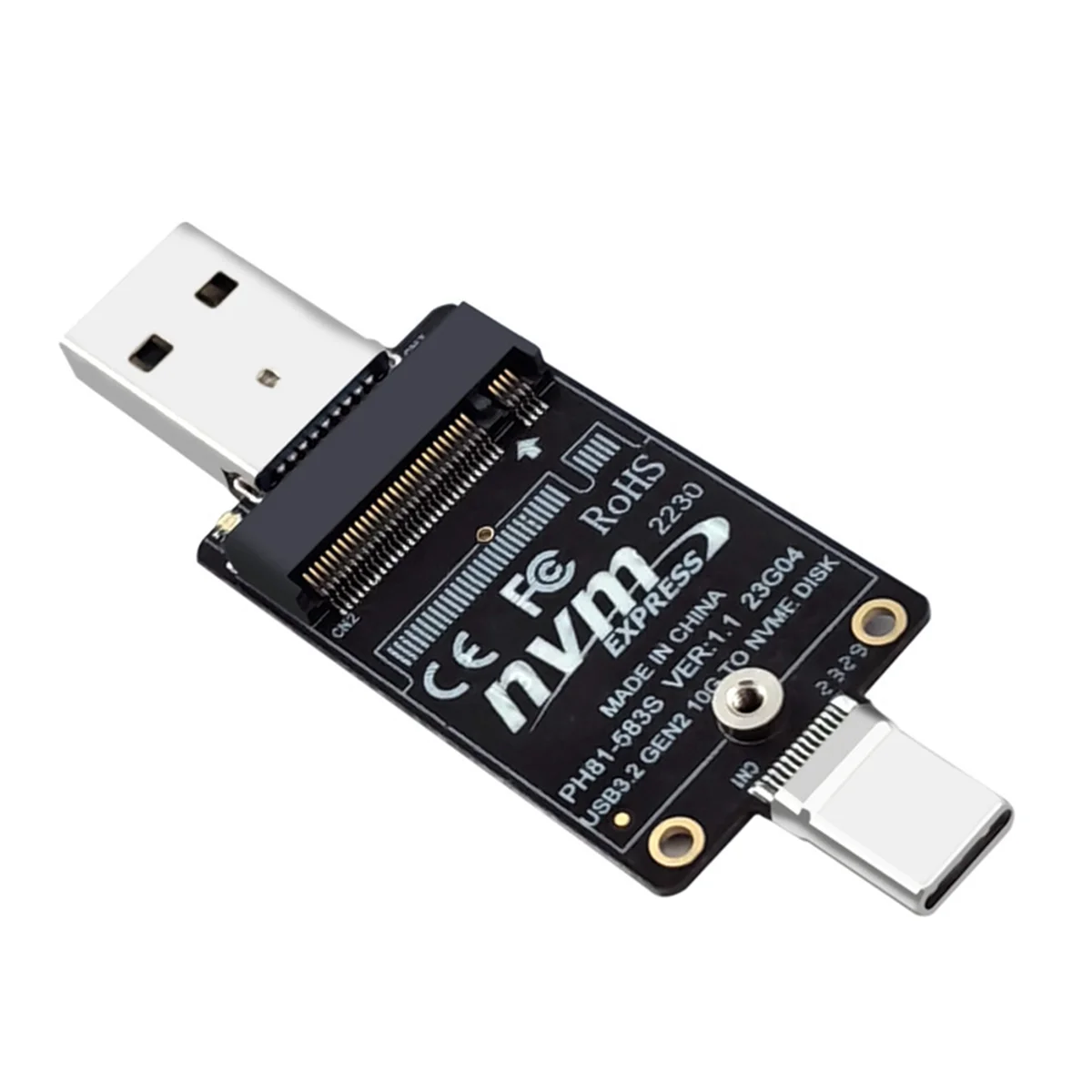 Плата адаптера M.2 для жесткого диска USBA Type-C, NVME HDD, интерфейсная плата JMS583, 10 Гбит/с, поддержка размера 2230
Плата адаптера M.2 для жесткого диска USBA Type-C, NVME HDD, интерфейсная плата JMS583, 10 Гбит/с, поддержка размера 2230