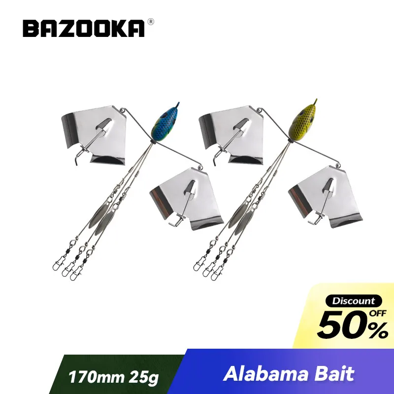 Bazooka 25g Fishing Lure Swimbait Carp Propeller windmill Alabama Rig Head Swimming Bait Bass Group Lure Snap Swivel Spinner
Bazooka 25g Fishing Lure Swimbait Carp Propeller windmill Alabama Rig Head Swimming Bait Bass Group Lure Snap Swivel Spinner