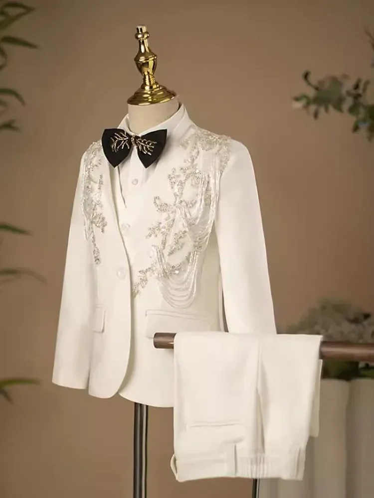 Kids Wedding Birthday Formal Party Evening Gown Blazer Boys Costume Set A3380 Children's Host Performance Suit Sequin Design
Kids Wedding Birthday Formal Party Evening Gown Blazer Boys Costume Set A3380 Children's Host Performance Suit Sequin Design