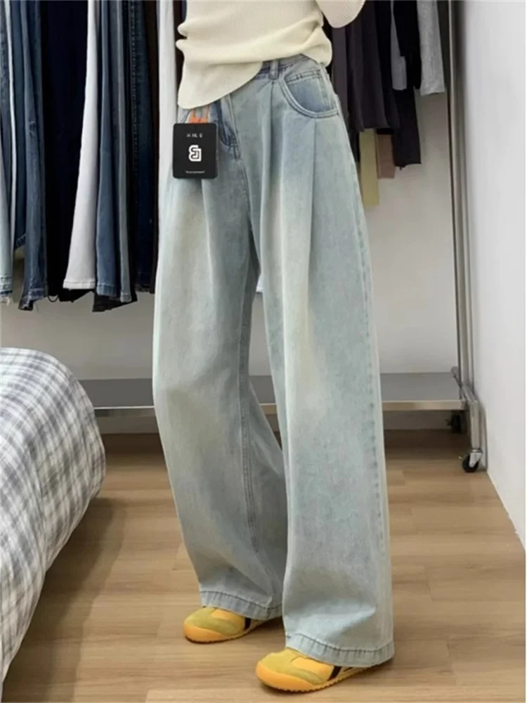 High Waist Wide Leg Jeans Women's Spring Thin Ice Silk Loose Slimming Straight Tube Long Pants Denim Loose Fit Summer
High Waist Wide Leg Jeans Women's Spring Thin Ice Silk Loose Slimming Straight Tube Long Pants Denim Loose Fit Summer