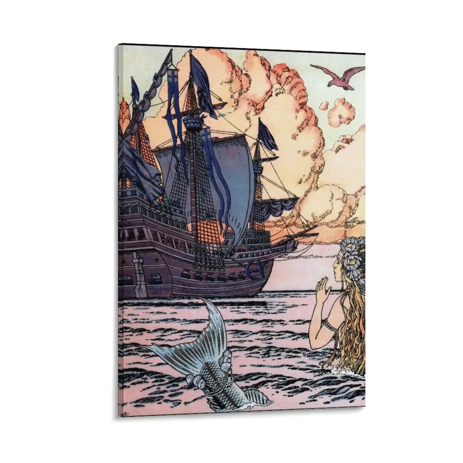 Ship on the Ocean, The Little Mermaid - Ivan Bilibin Canvas Painting anime figure Decoration bedroom Decor for room
Ship on the Ocean, The Little Mermaid - Ivan Bilibin Canvas Painting anime figure Decoration bedroom Decor for room
