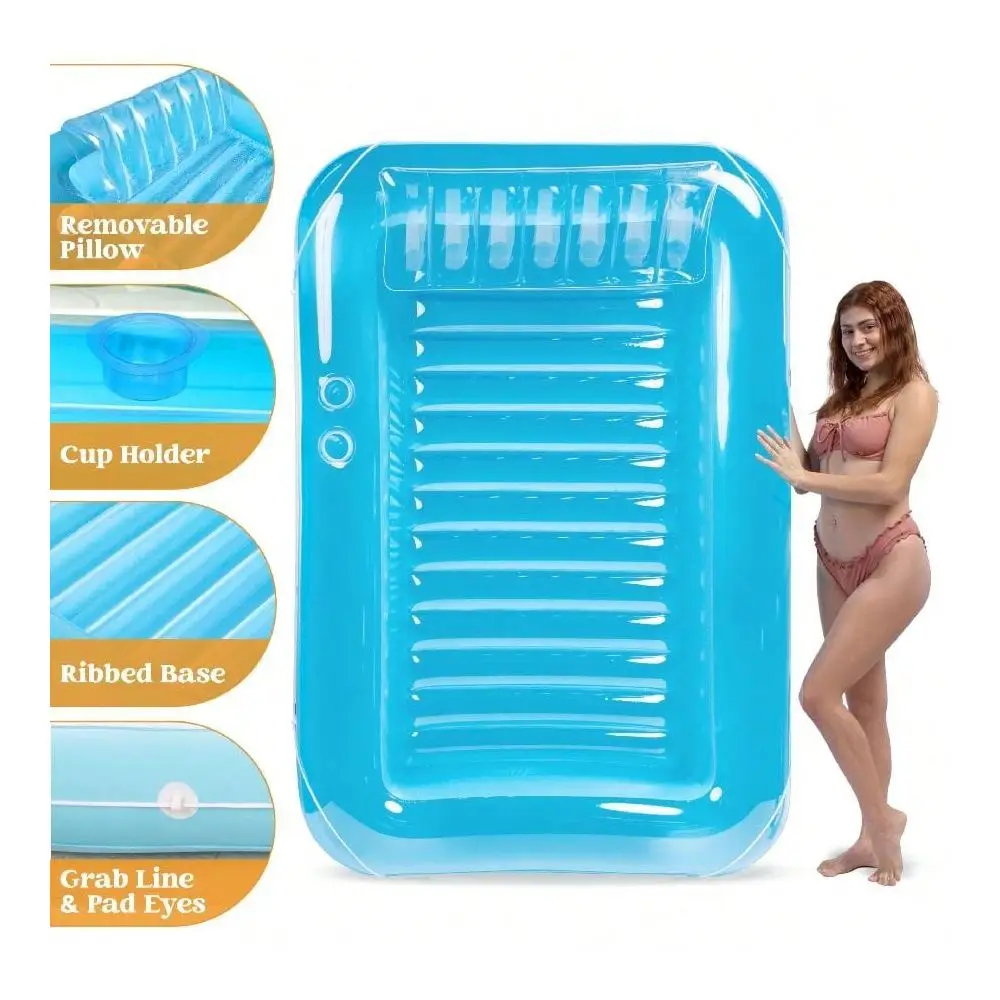 Inflatable Tanning Pool Lounge Float, 70 X 46 Suntan Tub Raft Floatie, Tanning Pool With Pillow, Personal Pool Lounger For Adul
Inflatable Tanning Pool Lounge Float, 70 X 46 Suntan Tub Raft Floatie, Tanning Pool With Pillow, Personal Pool Lounger For Adul