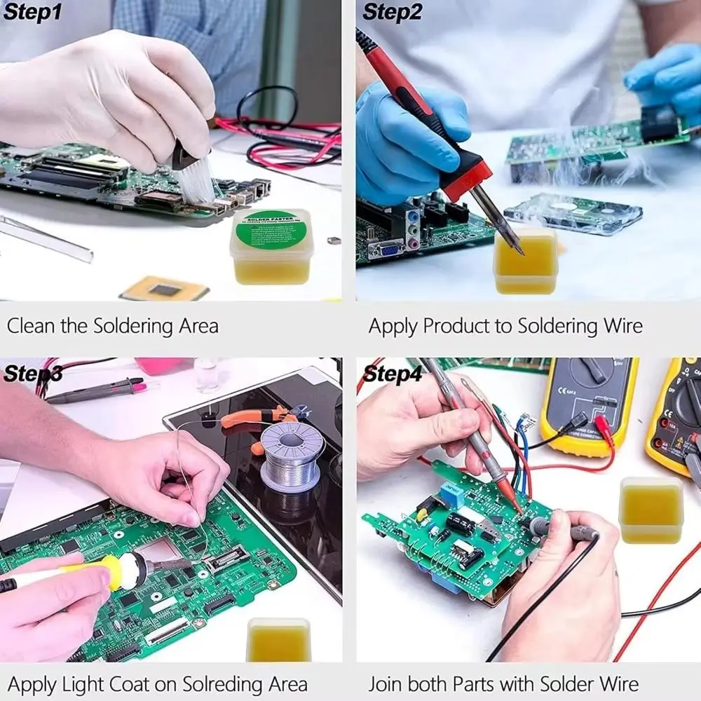 New 100g Welding Solder Paste Easy to Soldering Repair Iron Sheet Welding Flux Lead-free No-Clean Soldering Oil
New 100g Welding Solder Paste Easy to Soldering Repair Iron Sheet Welding Flux Lead-free No-Clean Soldering Oil