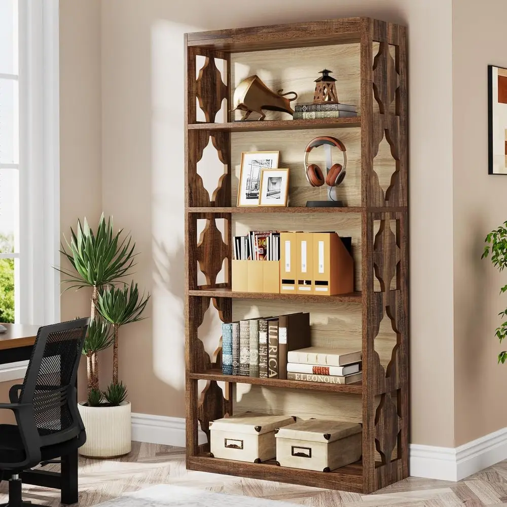 70-Inch Tall 6-Tier Wooden Standing Bookshelf with Storage Shelves for Living Room or Bedroom
70-Inch Tall 6-Tier Wooden Standing Bookshelf with Storage Shelves for Living Room or Bedroom