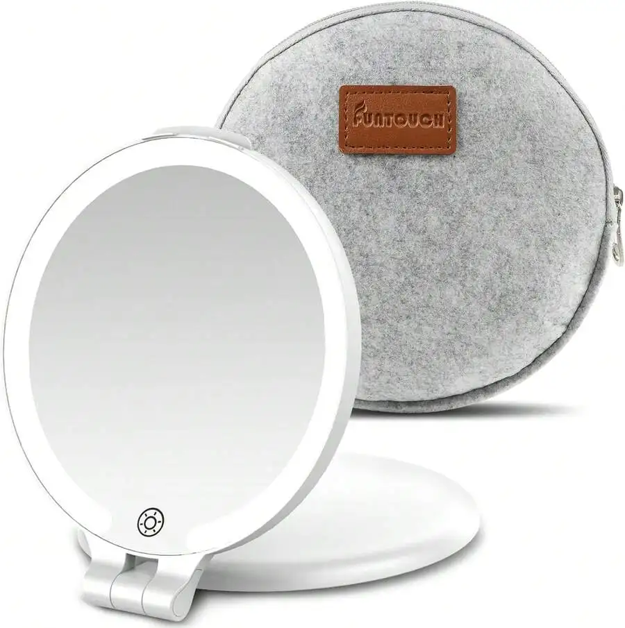 7 Inch Travel Makeup Mirror With LED Lights 10X Magnification Rechargeable Double Sided 3 Color Dimmable Portable
7 Inch Travel Makeup Mirror With LED Lights 10X Magnification Rechargeable Double Sided 3 Color Dimmable Portable