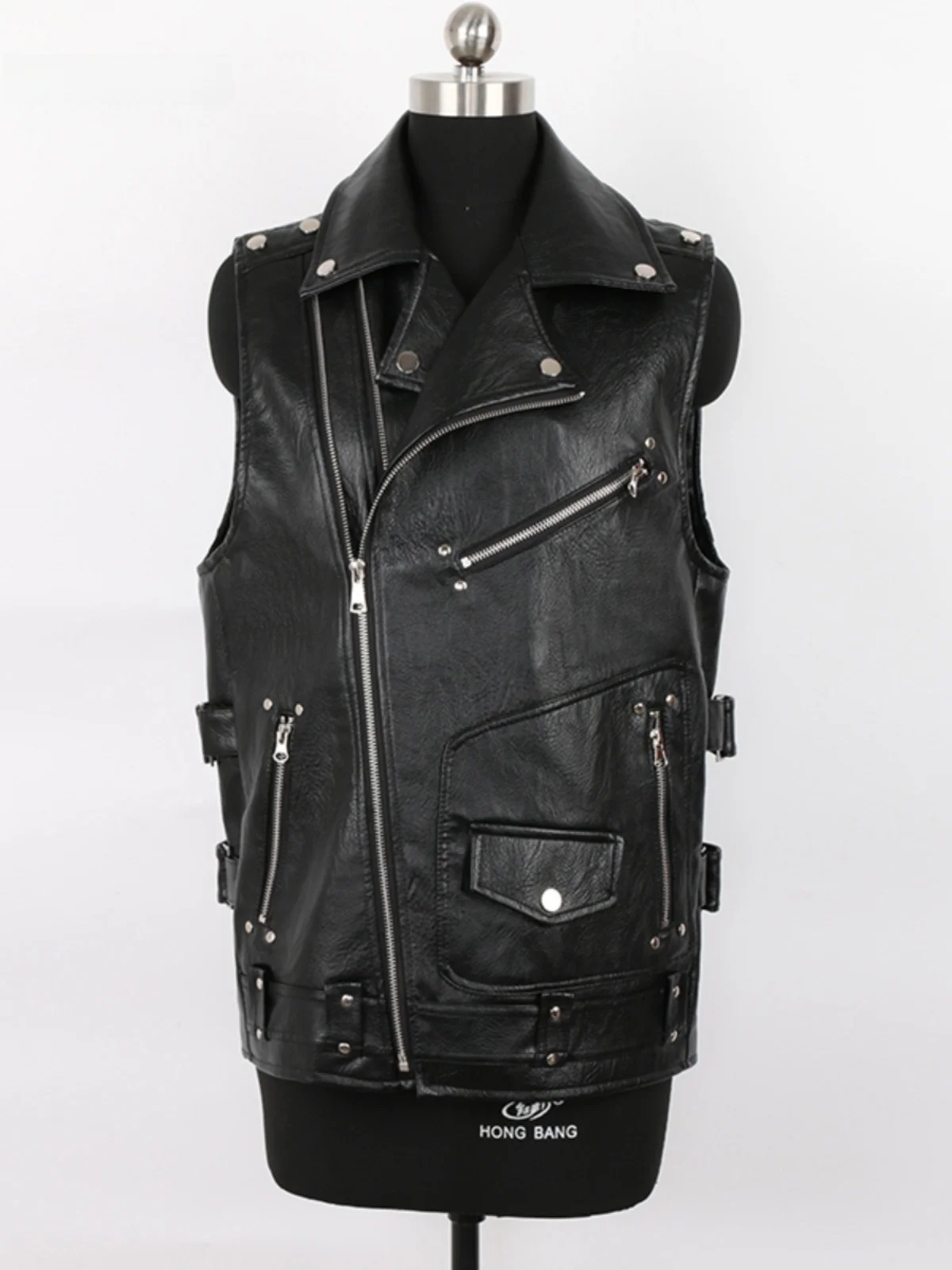 Nerazzurri Black Motorcycle PU Leather Vest Riding Suit Cool Stylish Boyfriend Style Commuter Wind with Pockets Regular Fit
Nerazzurri Black Motorcycle PU Leather Vest Riding Suit Cool Stylish Boyfriend Style Commuter Wind with Pockets Regular Fit