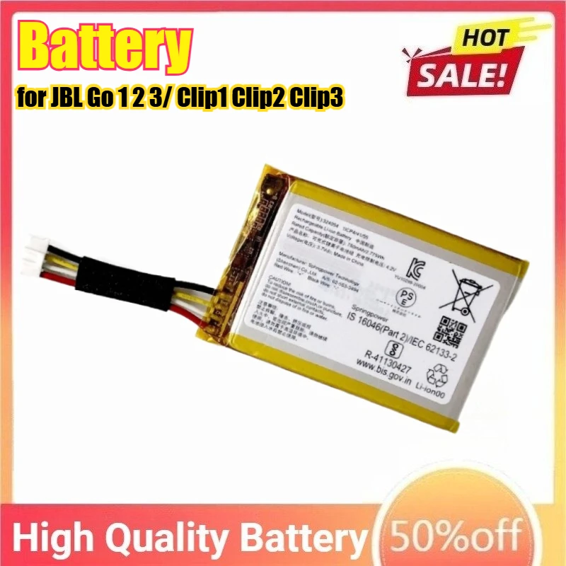 Replacement Battery for JBL Go 1 2 3 GO Smart Wifi / Clip1 Clip2 Clip3 3AN Cl 3SAND L0721-LF Clip4 GSP383555
Replacement Battery for JBL Go 1 2 3 GO Smart Wifi / Clip1 Clip2 Clip3 3AN Cl 3SAND L0721-LF Clip4 GSP383555