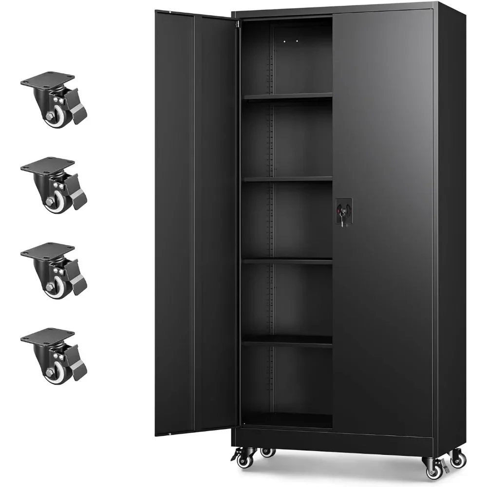 Metal Garage Storage Cabinet w/ Lock Door & Adjustable Shelves – Steel Tool Organizer for Home, Office, Warehouse
Metal Garage Storage Cabinet w/ Lock Door & Adjustable Shelves – Steel Tool Organizer for Home, Office, Warehouse