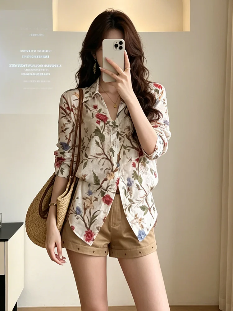 Summer Vacation Style Floral Print Neck Sun Protection Shirt Women's High End Lightweight Loose Outerwear Thin Breathabl...
Summer Vacation Style Floral Print Neck Sun Protection Shirt Women's High End Lightweight Loose Outerwear Thin Breathabl...
