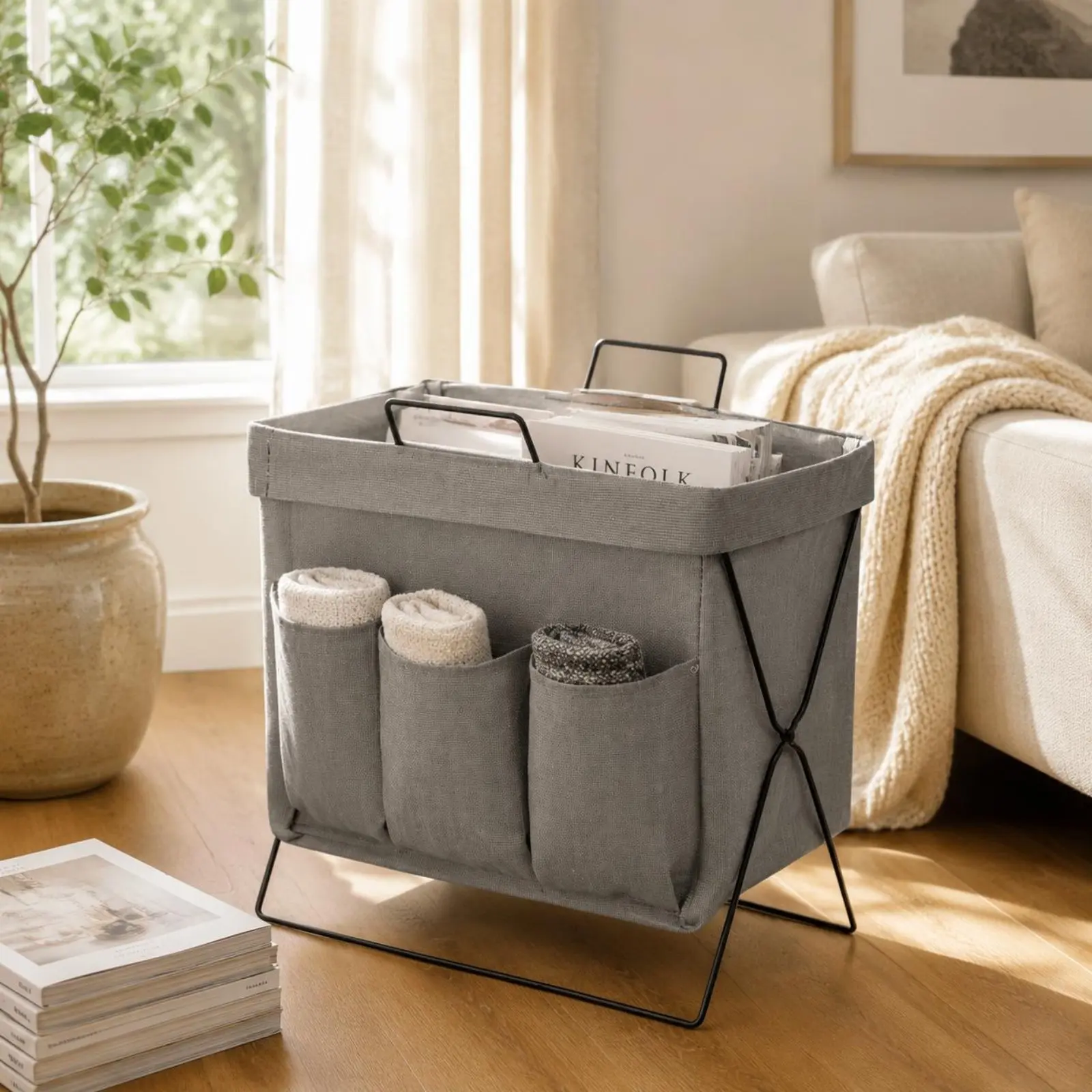 Standing Storage Basket Removable Textile Organizer Basket Foldable Easy to Clean for Living Room
Standing Storage Basket Removable Textile Organizer Basket Foldable Easy to Clean for Living Room