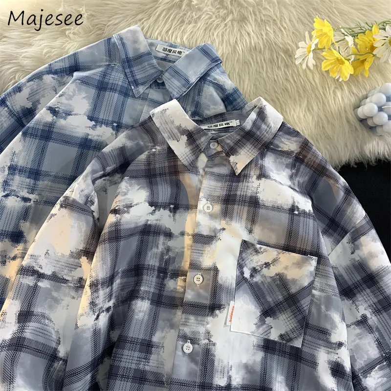 Shirts Men Plaid Tie Dye Long Sleeve American Fashion Loose Design Trendy Handsome Clothing BF Harajuku Daily All-match Leisure
Shirts Men Plaid Tie Dye Long Sleeve American Fashion Loose Design Trendy Handsome Clothing BF Harajuku Daily All-match Leisure
