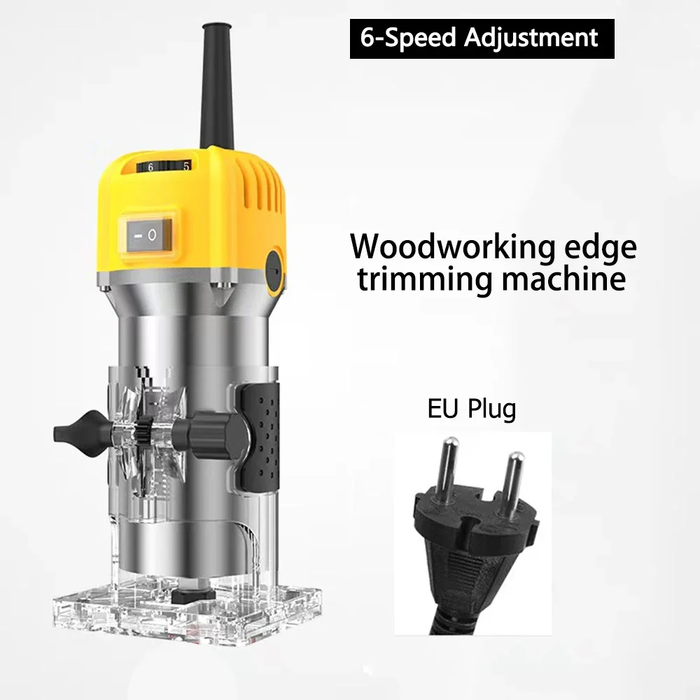 6 Speeds Electric Trimmer Wood Milling Trimming Engraving Slotting Machine Versatile Woodworking Router Power Tool EU Plug
6 Speeds Electric Trimmer Wood Milling Trimming Engraving Slotting Machine Versatile Woodworking Router Power Tool EU Plug