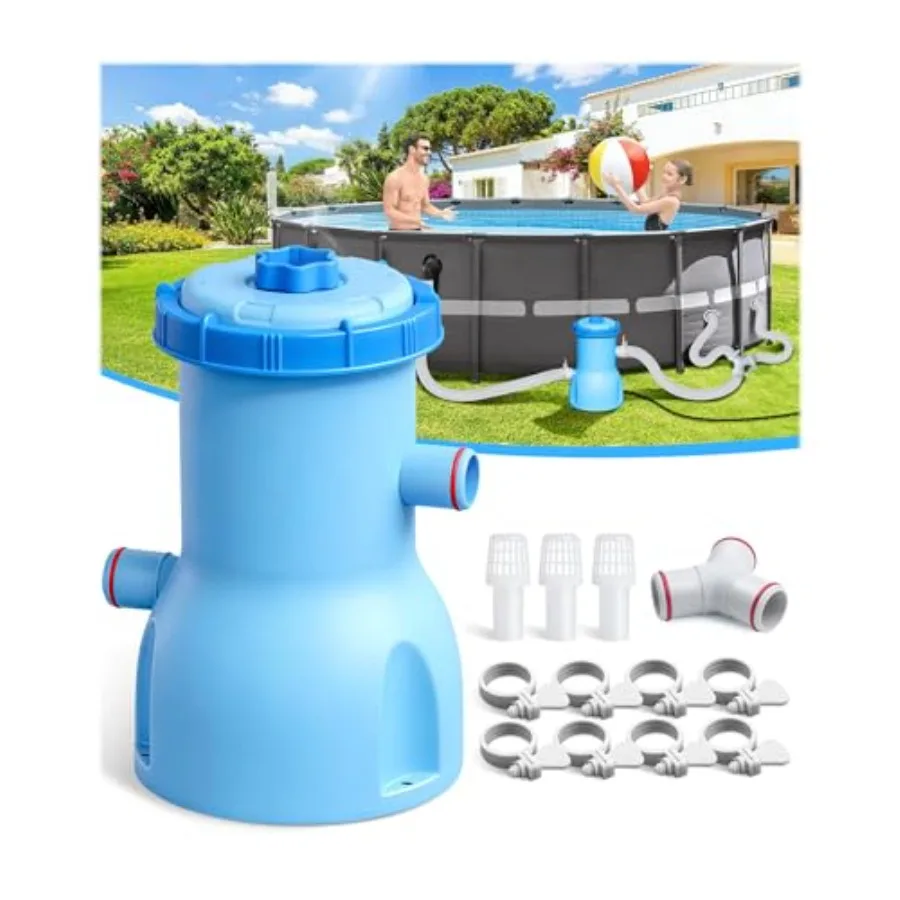 Above Ground Pool Filter Pump - Standard Series, Deep Blue Polypropylene, Rapid Circulation Micro-Debris Filtration, 800 GPH Fl
Above Ground Pool Filter Pump - Standard Series, Deep Blue Polypropylene, Rapid Circulation Micro-Debris Filtration, 800 GPH Fl