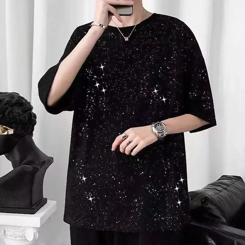 Fashion O-Neck Casual Diamonds T-Shirts Men's Clothing 2025 Spring Summer New Loose All-match Tops Young Style Tee Shirt
Fashion O-Neck Casual Diamonds T-Shirts Men's Clothing 2025 Spring Summer New Loose All-match Tops Young Style Tee Shirt