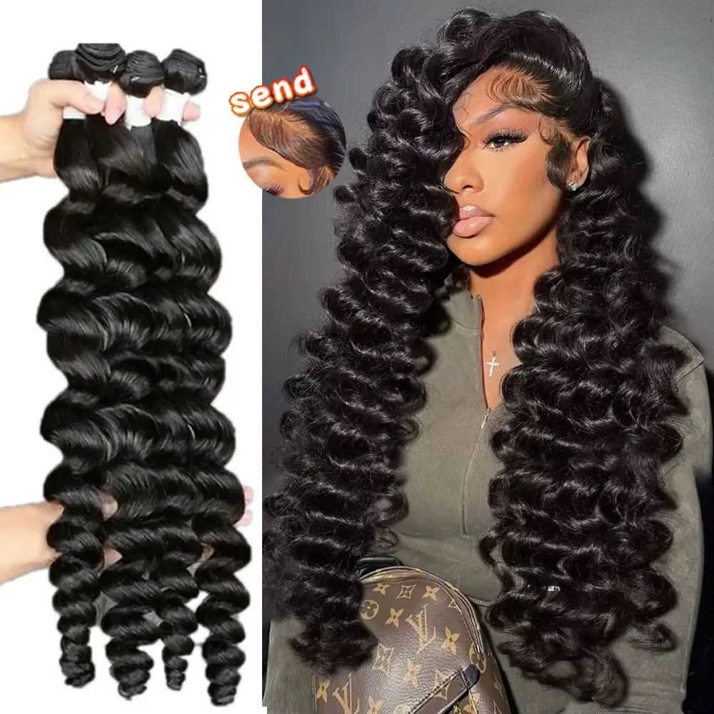 40 Inch Loose Deep Wave Bundles Human Hair 3 5 Bundles Brazilian Virgin Hair 100% Unprocessed 16A Double Weft Hair Bundles Deals
40 Inch Loose Deep Wave Bundles Human Hair 3 5 Bundles Brazilian Virgin Hair 100% Unprocessed 16A Double Weft Hair Bundles Deals