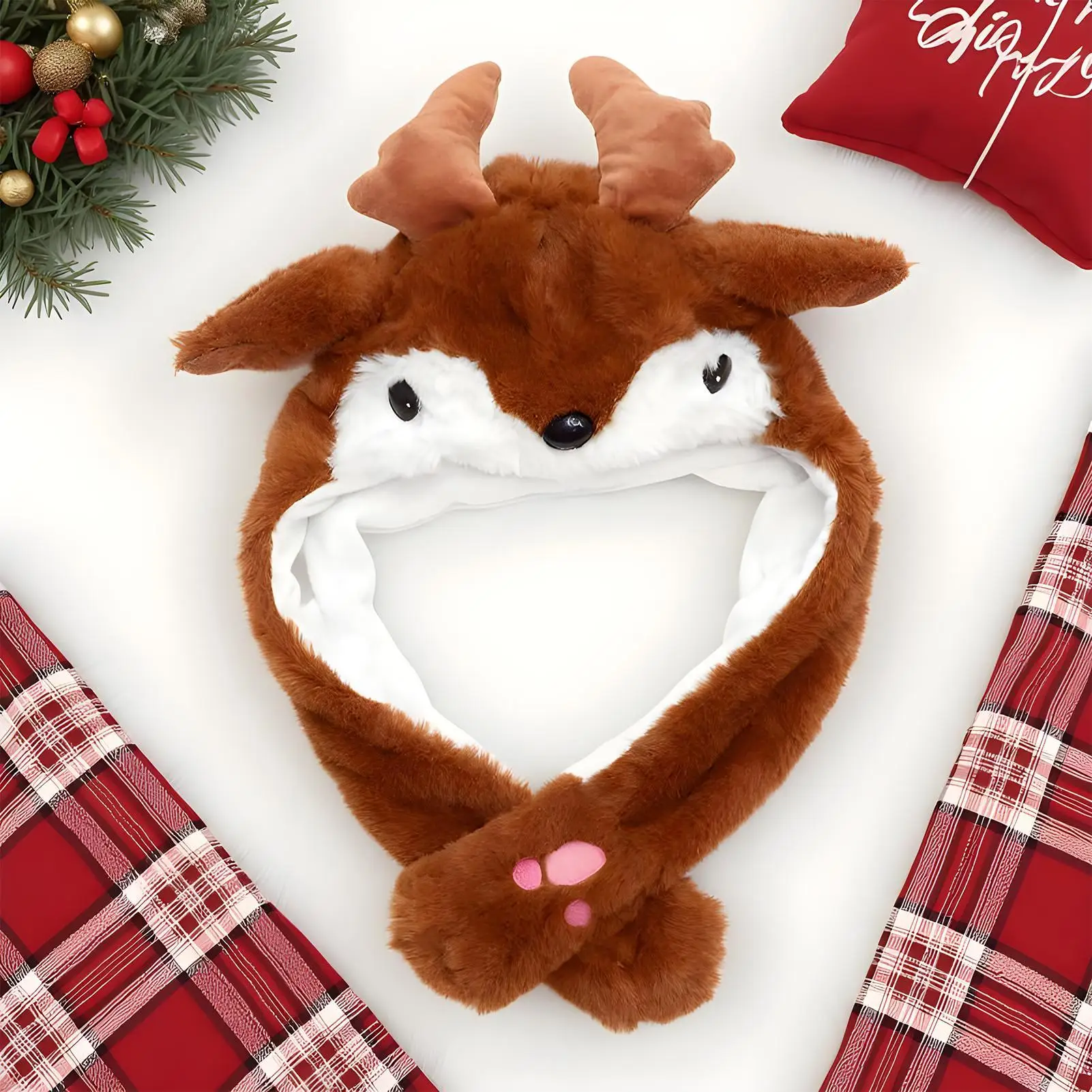 Шапка с подвижными ушками, рождественский плюшевый головной убор, милая шапка с подвижными ушками для детей, мальчиков и девочек, косплей, энтузиасты, создатели содержимого
Шапка с подвижными ушками, рождественский плюшевый головной убор, милая шапка с подвижными ушками для детей, мальчиков и девочек, косплей, энтузиасты, создатели содержимого