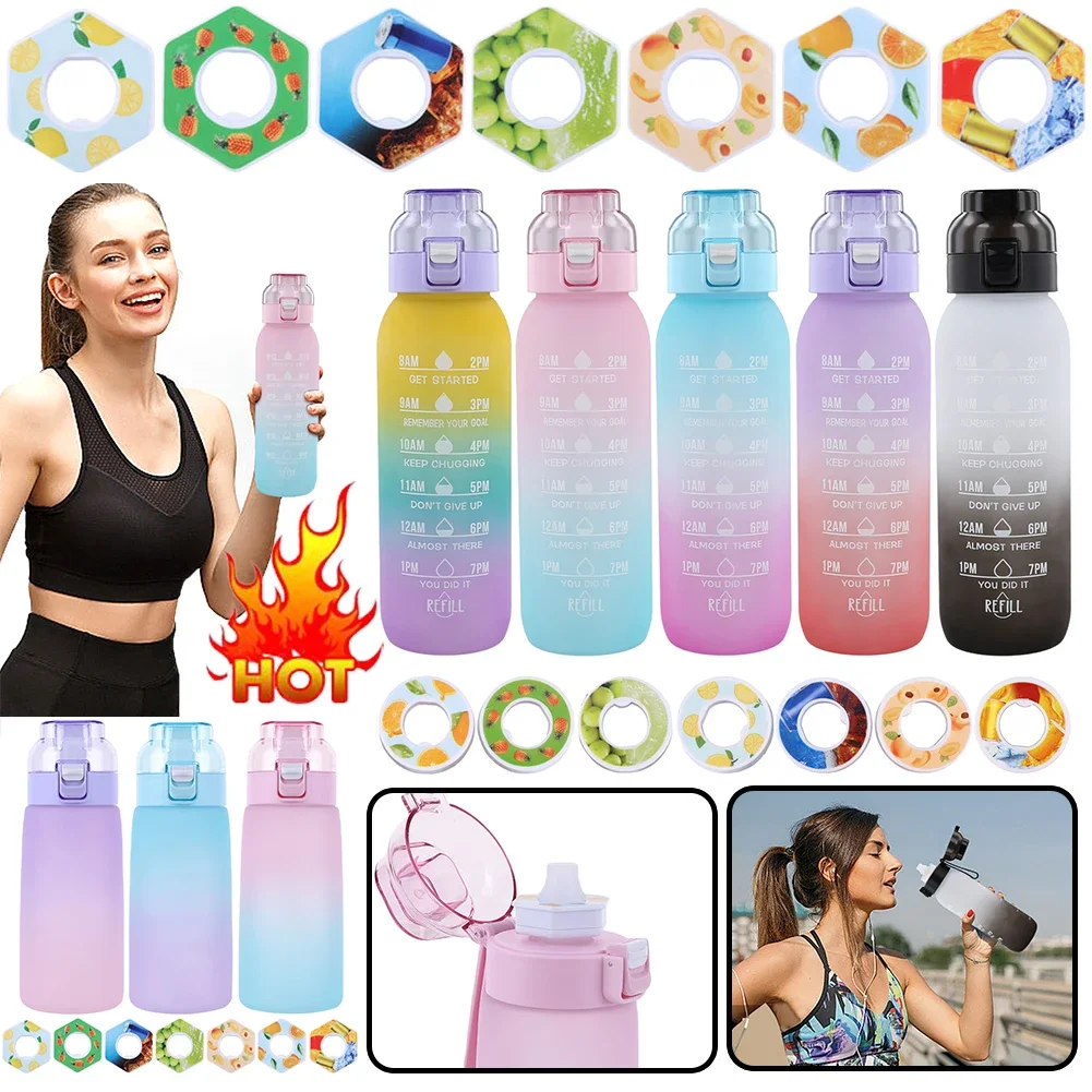 1000ML Air Flavored Water Bottle Sports Scented Water Bottle 0 Sugar Flavors Ring Water Cup With 7 Flavor Rods For Outdoor
1000ML Air Flavored Water Bottle Sports Scented Water Bottle 0 Sugar Flavors Ring Water Cup With 7 Flavor Rods For Outdoor