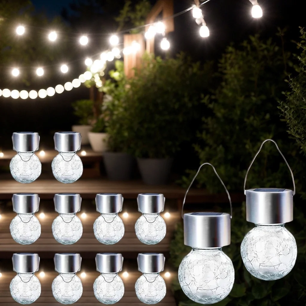  Наружные солнечные подвесные светильники - многоцветное треснутое стекло, водонепроницаемый рождественский декор для сада и патио
Наружные солнечные подвесные светильники - многоцветное треснутое стекло, водонепроницаемый рождественский декор для сада и патио 