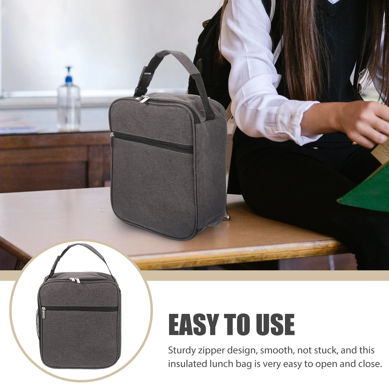 Insulated Lunch Bag Portable Cooler Food Storage Pouch Large Capacity Gym Travel Picnic Tote Cloth Thermal Bag
Insulated Lunch Bag Portable Cooler Food Storage Pouch Large Capacity Gym Travel Picnic Tote Cloth Thermal Bag