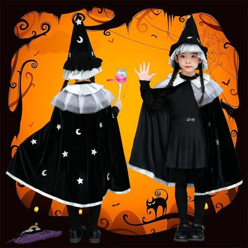Children's Halloween New Costume Witch Cloak Robe Party Makeup Dance Performance Internet Celebrity Girls' Traditional Ethnic...
Children's Halloween New Costume Witch Cloak Robe Party Makeup Dance Performance Internet Celebrity Girls' Traditional Ethnic...