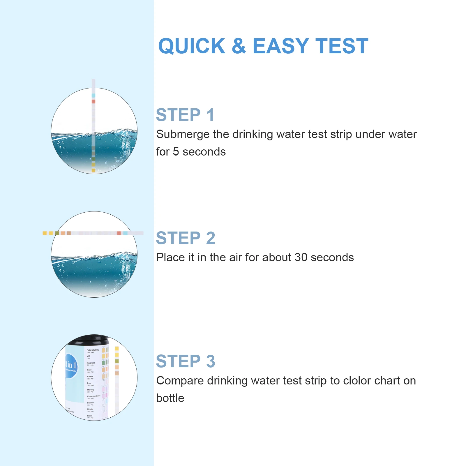 Water Test Strips 14-in-1 Multipurpose Quality Test Tools for Hot Well Water PH Accurate Testing Paper
Water Test Strips 14-in-1 Multipurpose Quality Test Tools for Hot Well Water PH Accurate Testing Paper