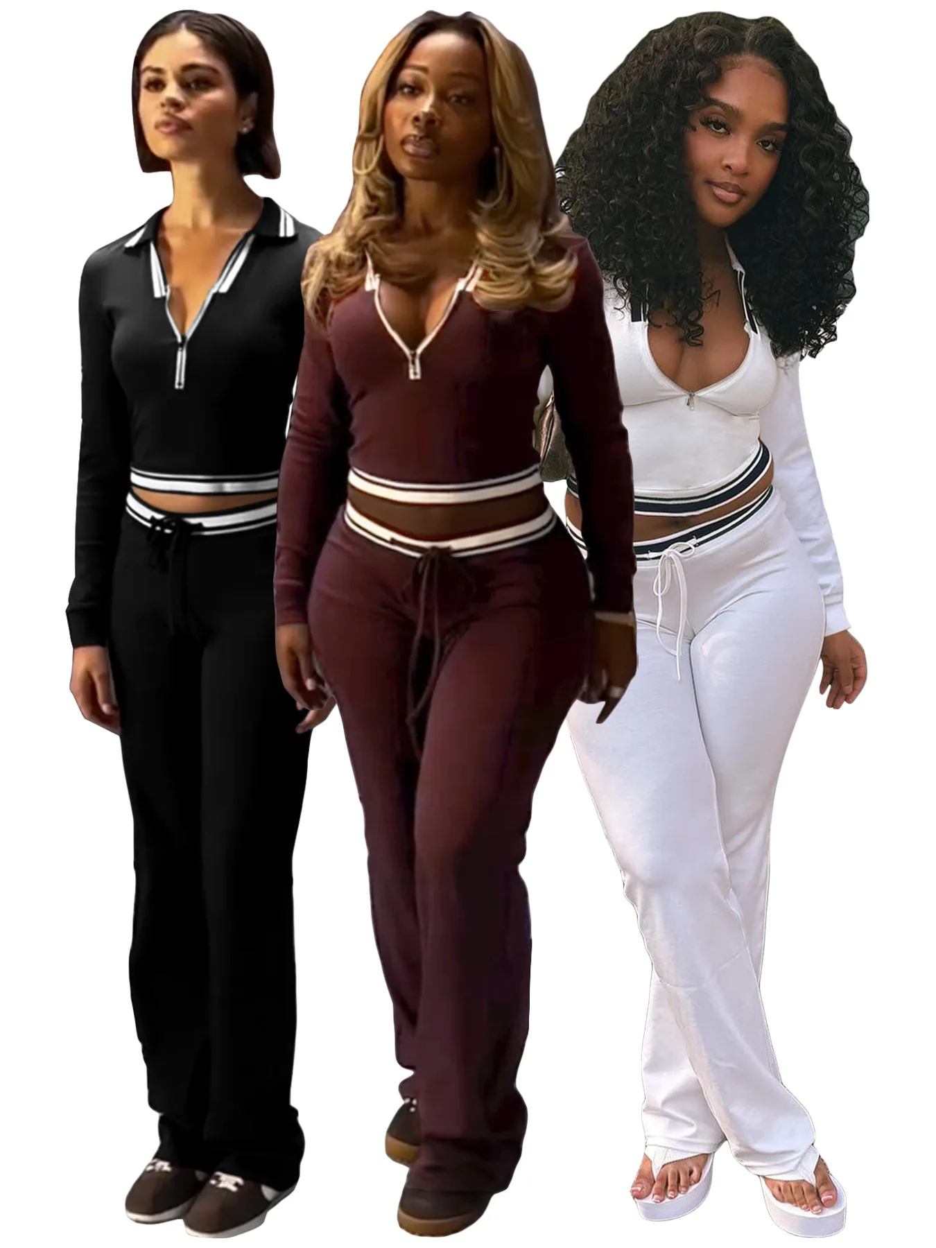 HR25056 Европейская и американская мода, женские широкие брюки с воротником-стойкой и полумолнией на шнурке, спортивный комплект из двух предметов для отдыха
HR25056 Европейская и американская мода, женские широкие брюки с воротником-стойкой и полумолнией на шнурке, спортивный комплект из двух предметов для отдыха