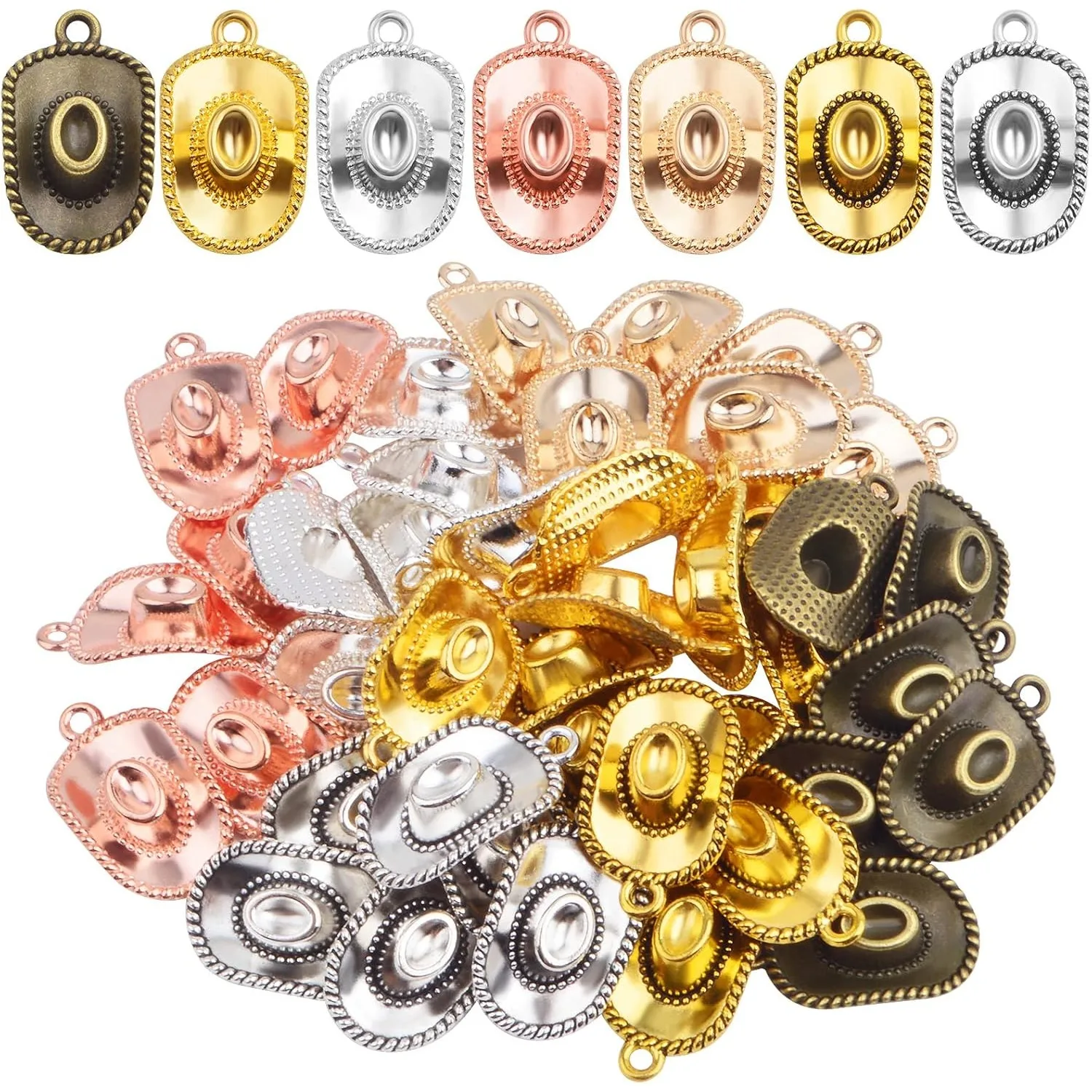42pcs Alloy Western Cowboy Hat Pendant Charms Antique Tibetan Cowboy Hat Shape Charms Craft Supplies for DIY Bracelet Necklace
42pcs Alloy Western Cowboy Hat Pendant Charms Antique Tibetan Cowboy Hat Shape Charms Craft Supplies for DIY Bracelet Necklace