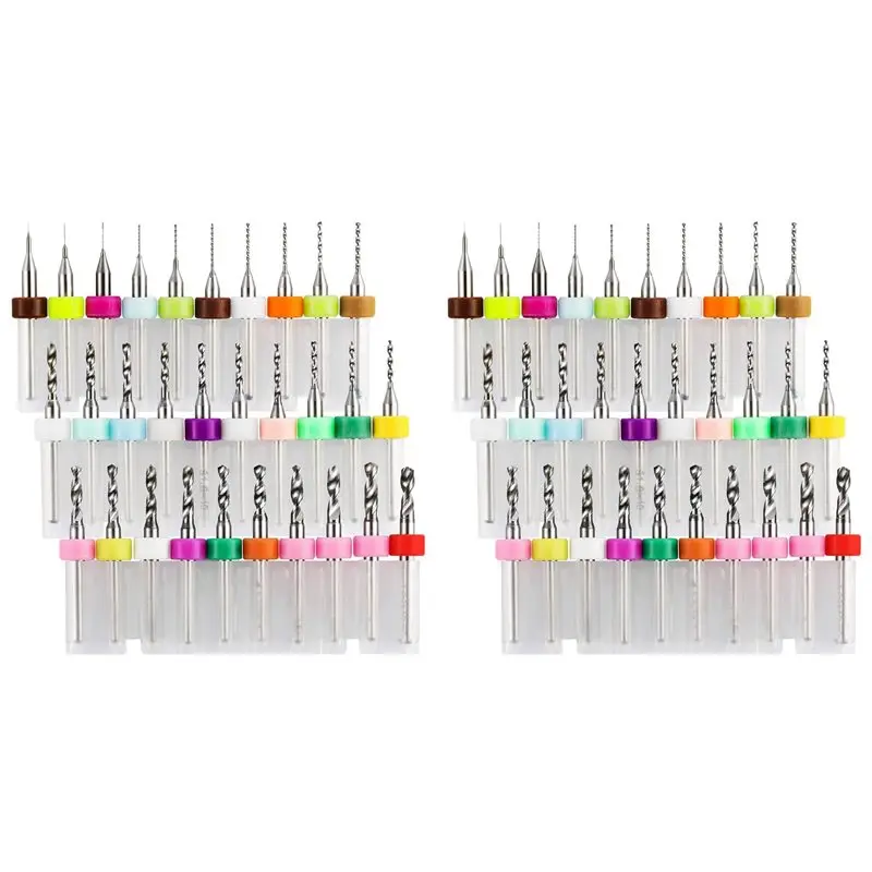 【LIMITED EDITION】60Pcs PCB Drill Bits Set, 0.1Mm-3.0Mm, 1/8 Inch Shank Spiral Flute CNC Router Bits For Print Circuit Board CNC
【LIMITED EDITION】60Pcs PCB Drill Bits Set, 0.1Mm-3.0Mm, 1/8 Inch Shank Spiral Flute CNC Router Bits For Print Circuit Board CNC