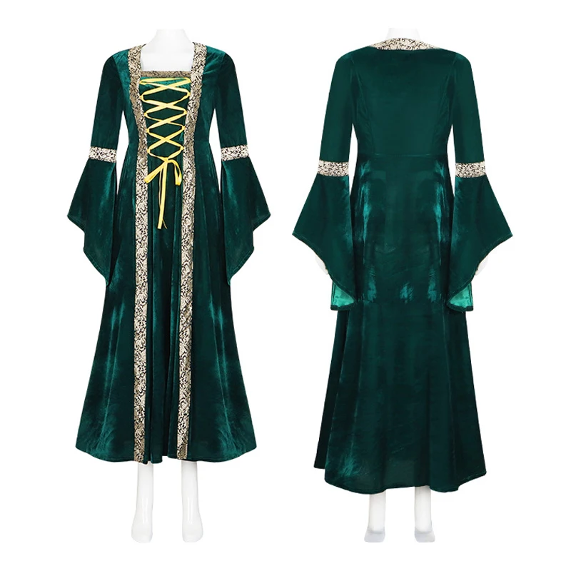 European Medieval Vampire Cosplay Costume For Women Renaissance Velvet Retro Long Dress Halloween Carnival Witch Perform Clothes
European Medieval Vampire Cosplay Costume For Women Renaissance Velvet Retro Long Dress Halloween Carnival Witch Perform Clothes