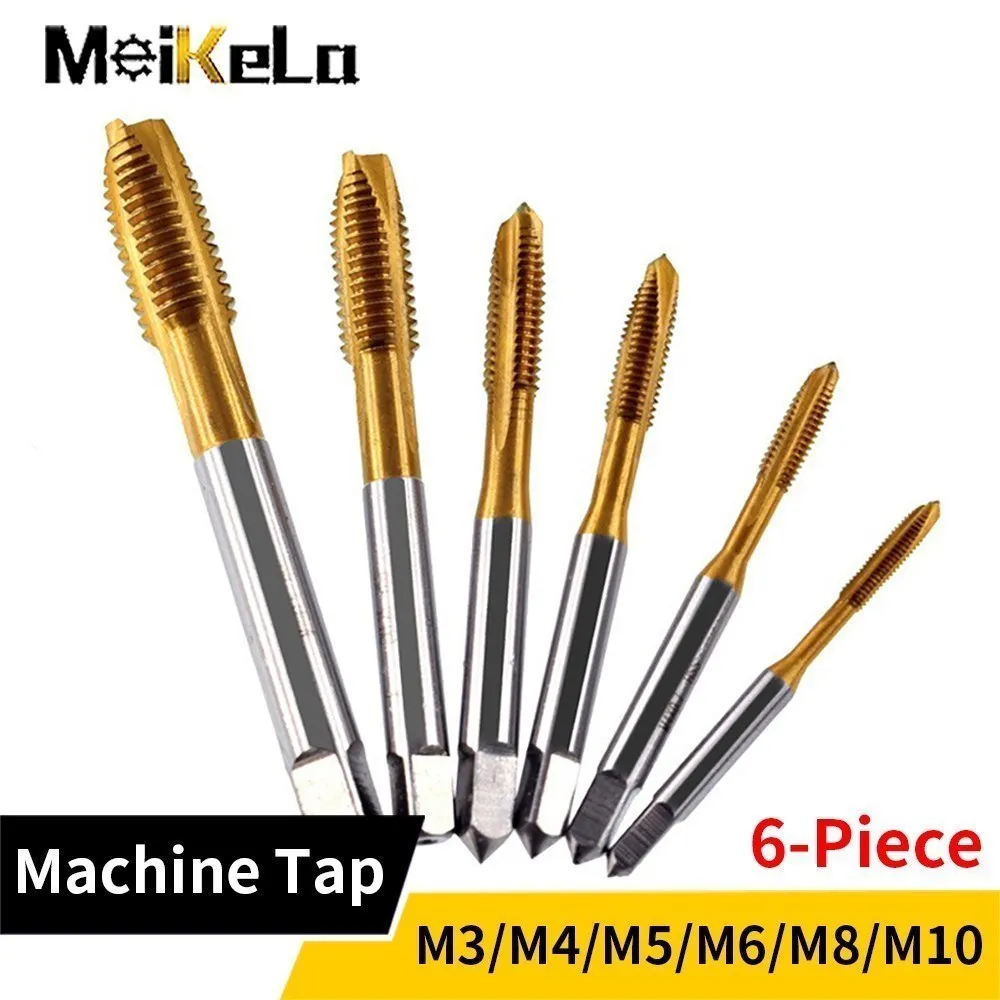 Meikela HSS Steel Screw Tap Titanium Coated Spiral Metric Thread Tap M2-M18 Machine Plug Tap 6542 Threading Tool Tap Drill Bit
Meikela HSS Steel Screw Tap Titanium Coated Spiral Metric Thread Tap M2-M18 Machine Plug Tap 6542 Threading Tool Tap Drill Bit