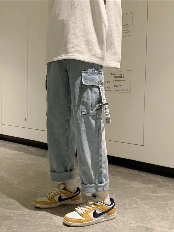 Мужские джинсы в стиле ретро-джинсовая одежда, свободные, прямые, длинные, универсальные, с широкими штанинами, модные, повседневные, от известного бренда
Мужские джинсы в стиле ретро-джинсовая одежда, свободные, прямые, длинные, универсальные, с широкими штанинами, модные, повседневные, от известного бренда