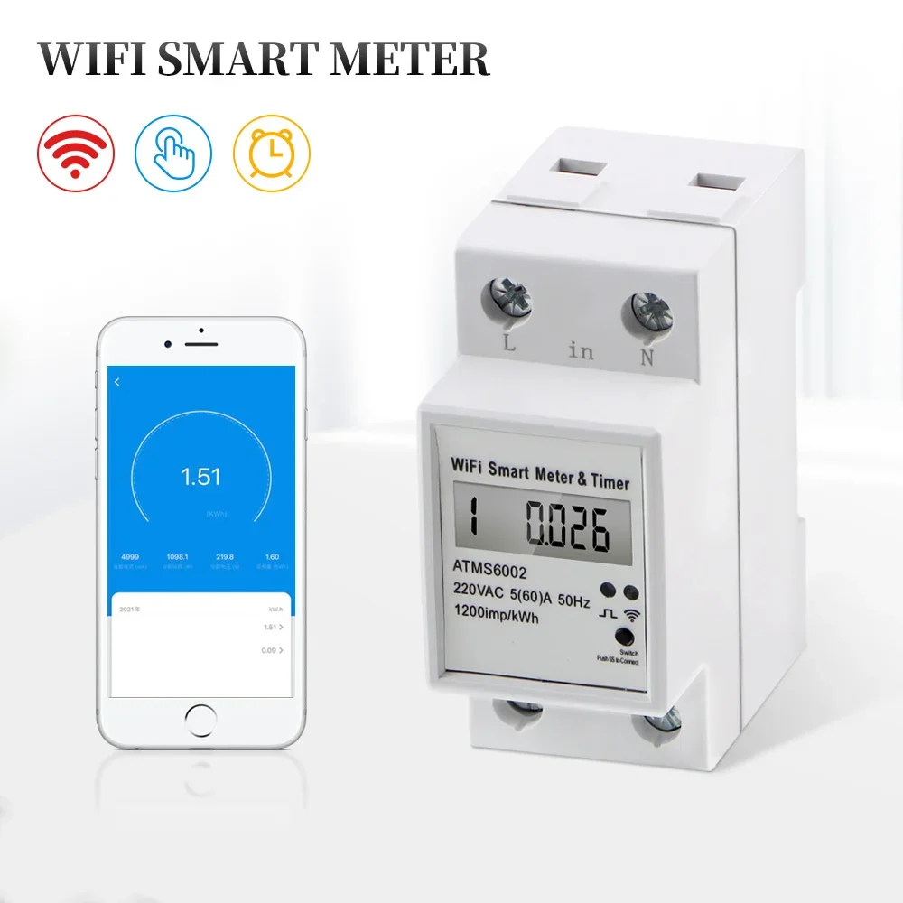 Умный измеритель мощности, однофазный цифровой кВтч-метр с Wi-Fi, умный предоплаченный Электрический измеритель мощности
Умный измеритель мощности, однофазный цифровой кВтч-метр с Wi-Fi, умный предоплаченный Электрический измеритель мощности