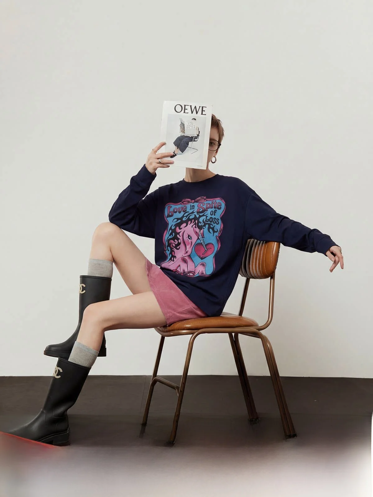 Loose Fit round Neck Fleece Lined T-Shirt Navy Blue Unisex Comfortable Long Sleeve Printed Sweatshirt Jie Brand
Loose Fit round Neck Fleece Lined T-Shirt Navy Blue Unisex Comfortable Long Sleeve Printed Sweatshirt Jie Brand