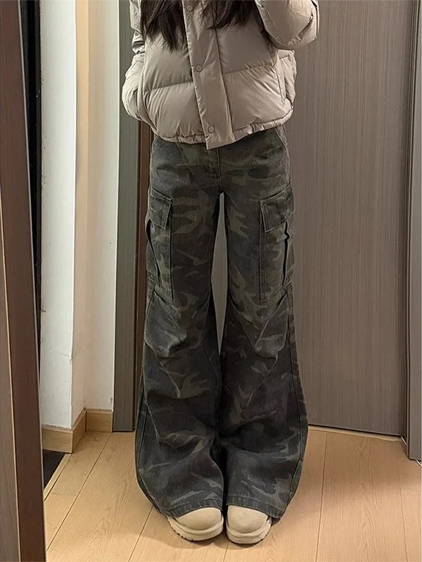 American Retro Camouflage Jeans Men's Autumn Winter Slim Straight Leg Micro Flared Workwear High Street Vibe Pants
American Retro Camouflage Jeans Men's Autumn Winter Slim Straight Leg Micro Flared Workwear High Street Vibe Pants