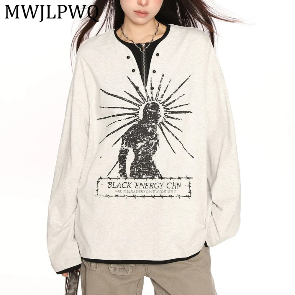 MWJLPWQ New Unisex Layered Versatile White Casual Niche Print Long-Sleeve T-Shirt For Street Wear All Seasons Ins Tee Tops 16620
MWJLPWQ New Unisex Layered Versatile White Casual Niche Print Long-Sleeve T-Shirt For Street Wear All Seasons Ins Tee Tops 16620