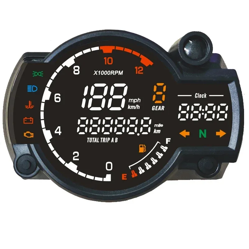 2024 Универсальный светодиодный цифровой мотоциклетный одометр, спидометр для 50CC-200CC, аксессуары для мотоциклов
2024 Универсальный светодиодный цифровой мотоциклетный одометр, спидометр для 50CC-200CC, аксессуары для мотоциклов