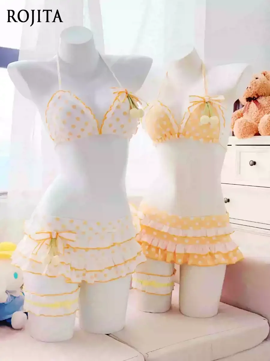 Japanese Sexy Bikini Swimsuit Women Summer Cute Sweet Ruffles Halter Jumpsuit Swimsuit Girl Lolita Seaside Vacation Swimsuit
Japanese Sexy Bikini Swimsuit Women Summer Cute Sweet Ruffles Halter Jumpsuit Swimsuit Girl Lolita Seaside Vacation Swimsuit