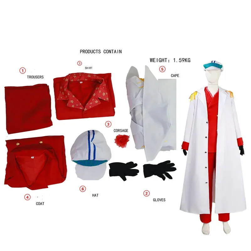 DY20One Piece Bilibili Cosplay Gorousei Kizaru Taisho Borsalino Admiral Uniform Suit Adult Unisex Halloween Costume Outfit Coat2
DY20One Piece Bilibili Cosplay Gorousei Kizaru Taisho Borsalino Admiral Uniform Suit Adult Unisex Halloween Costume Outfit Coat2