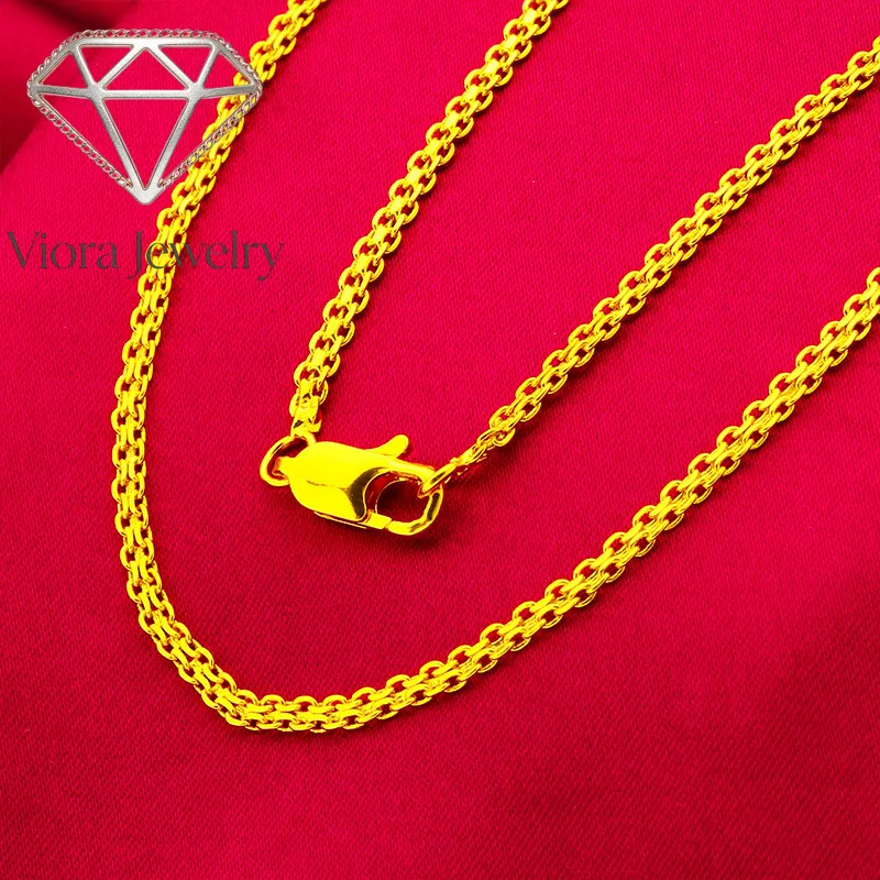 Viora Jewelry Double-Row Women's Fashion Necklace 45cm 60cm 24K Gold AU999 - 24K/AU999 pure gold, trendy double-row, 45cm daily/
Viora Jewelry Double-Row Women's Fashion Necklace 45cm 60cm 24K Gold AU999 - 24K/AU999 pure gold, trendy double-row, 45cm daily/
