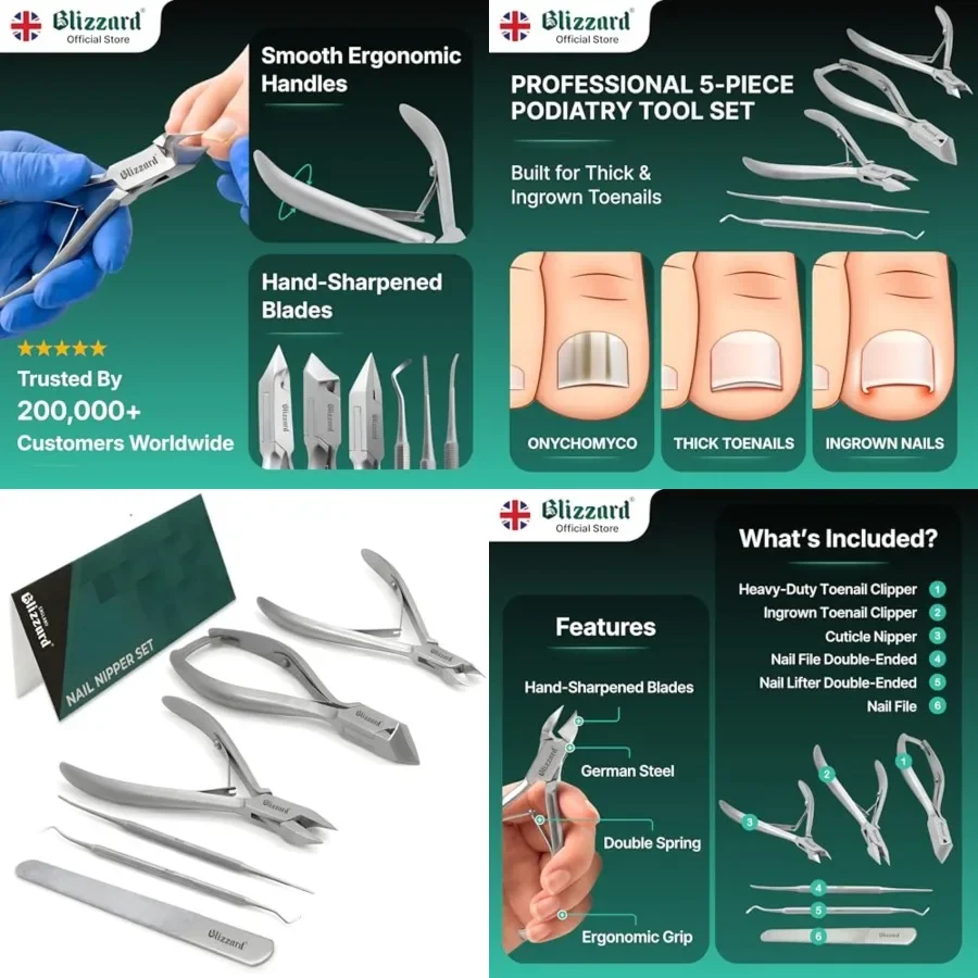 Toenail Clippers - Podiatrist Toe Nail Clippers for Thick Nails for Seniors - German Forged Podiatry Tools Professional Nail Cl
Toenail Clippers - Podiatrist Toe Nail Clippers for Thick Nails for Seniors - German Forged Podiatry Tools Professional Nail Cl