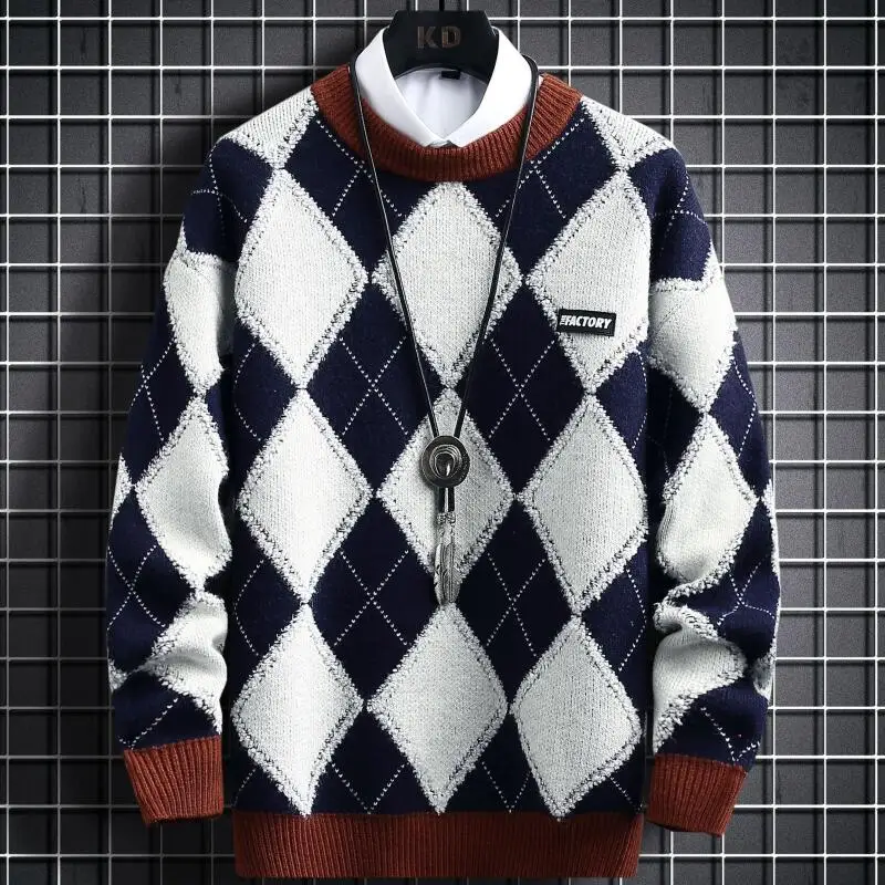 Pull Homme 2022, осенне-зимний роскошный свитер Argyle, мужская одежда, новая модная уличная одежда, мягкие теплые вязаные кашемировые пуловеры для мужчин
Pull Homme 2022, осенне-зимний роскошный свитер Argyle, мужская одежда, новая модная уличная одежда, мягкие теплые вязаные кашемировые пуловеры для мужчин